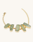 Green Kyanite Bracelet, Gemstone Bracelet, Crystal Bracelet, Healing Bracelet,