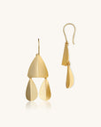 Gold Leaf Earring, Leaf-shaped Earring, Dangle Earring, Minimalist Earring