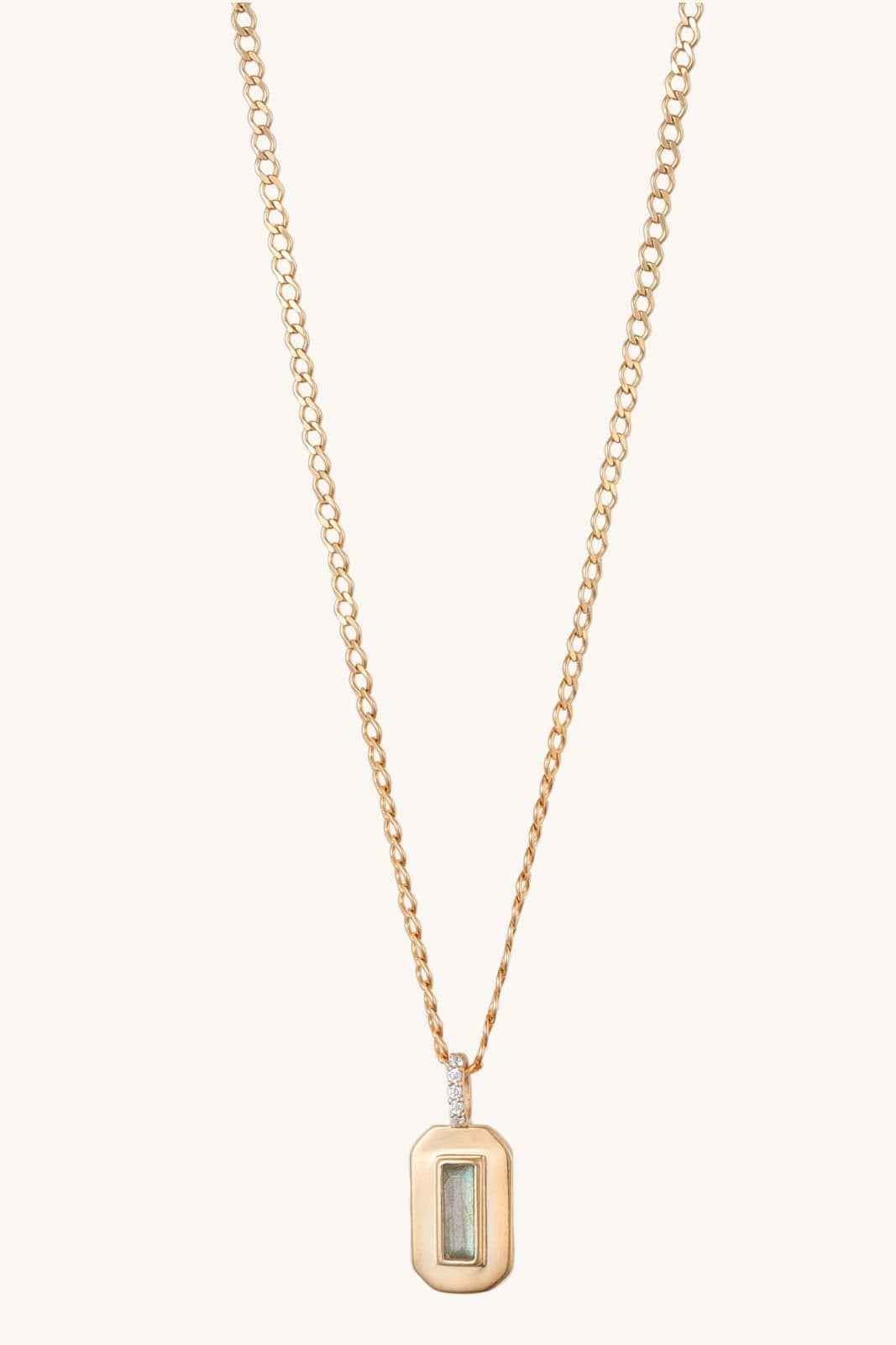 Oblong Stone Necklace, Gemstone Necklace, Statement Necklace, Boho Necklace.