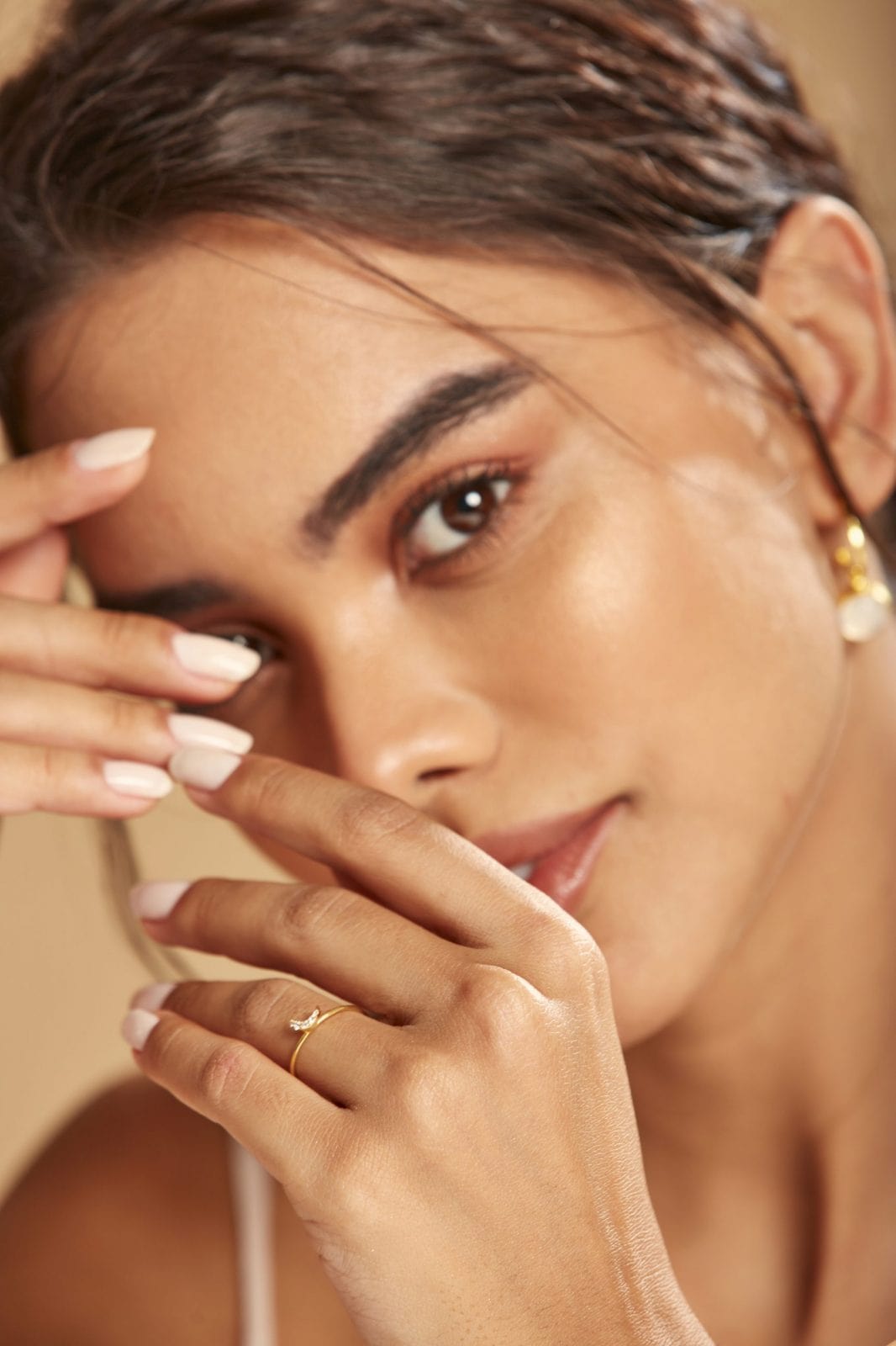 Half Moon Ring,Crescent Moon Ring, Boho Ring, Minimalist Ring.