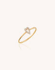 Heart-shaped diamond ring, Pave diamond jewelry, Sterling silver engagement ring, Women's fashion statement