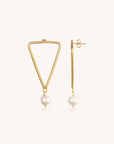 pearl, trigon, earring, jewelry, fashion, style, elegance