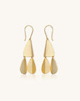 Gold Leaf Earring, Leaf-shaped Earring, Dangle Earring, Minimalist Earring