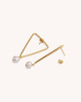 pearl, trigon, earring, jewelry, fashion, style, elegance