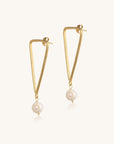 pearl, trigon, earring, jewelry, fashion, style, elegance