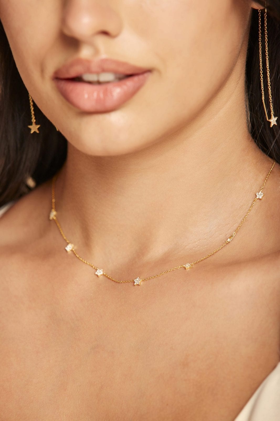 pave, star necklace, jewelry, fashion, style, accessories, glamour