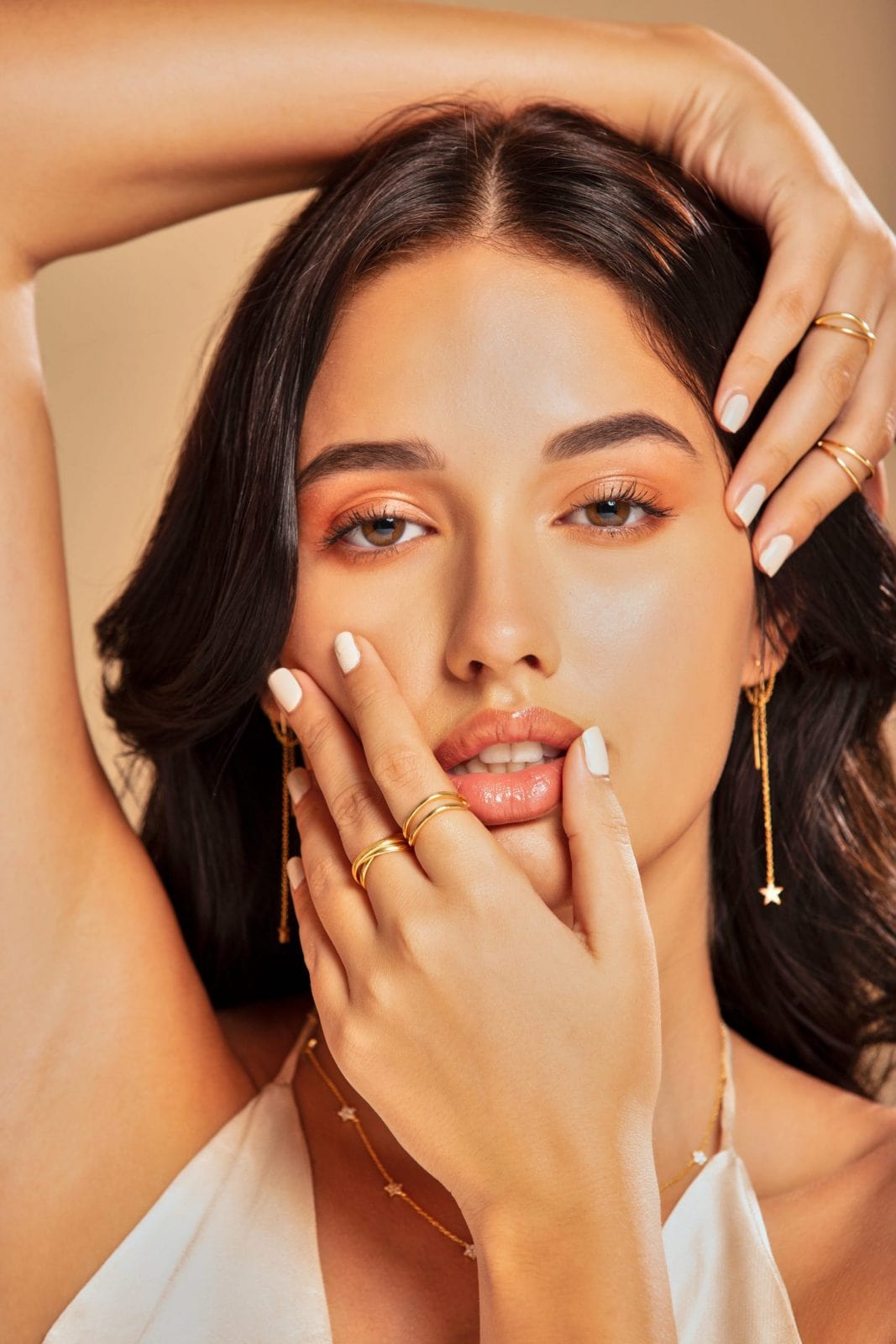 Golden Interlock Ring, Linked Ring, Interlocking Circle Ring, Modern Ring