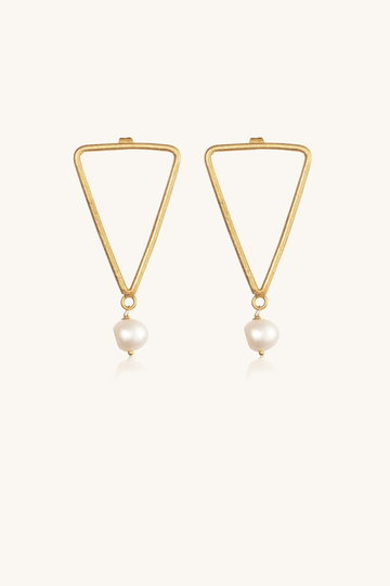 pearl, trigon, earring, jewelry, fashion, style, elegance